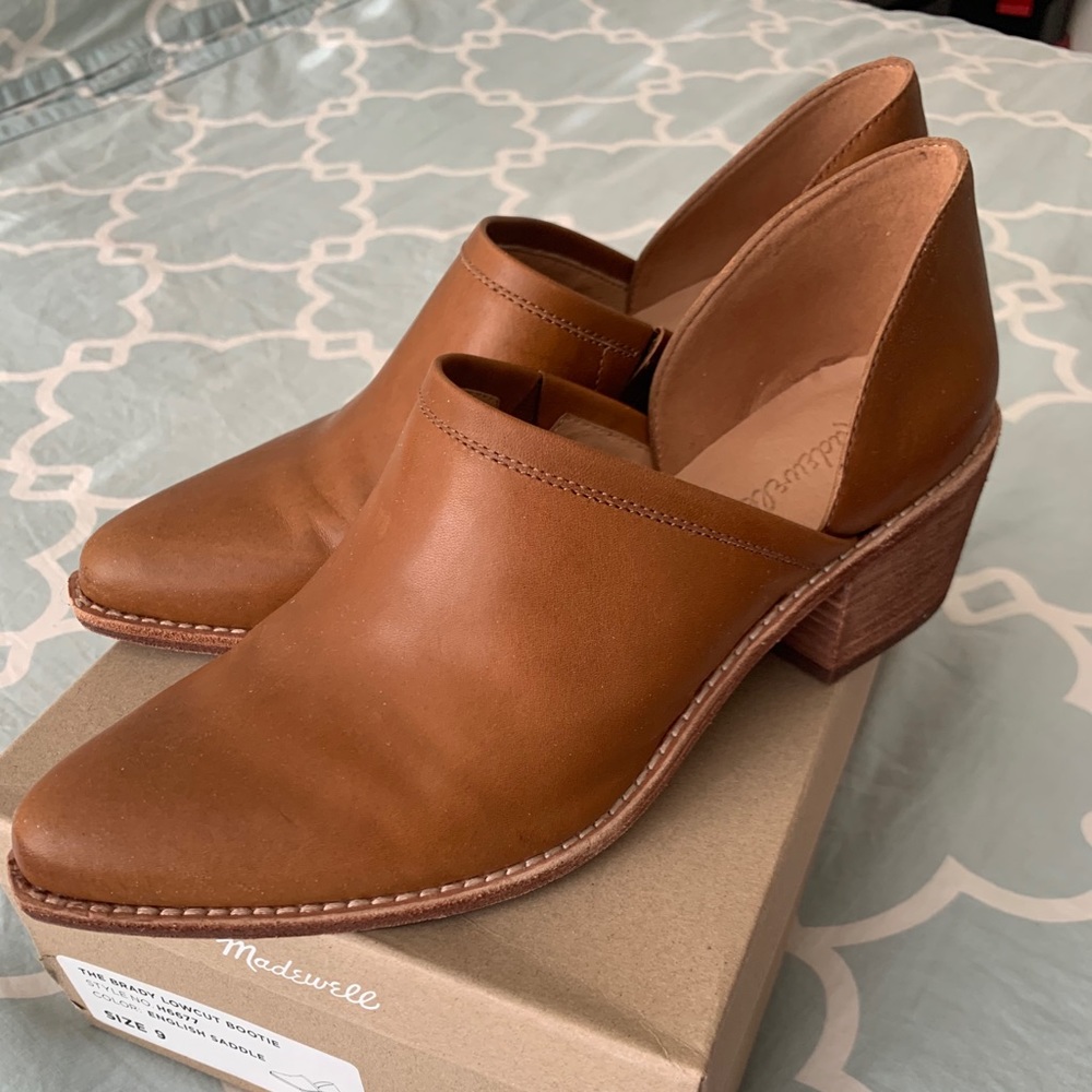 EUC Madewell English Saddle Brady Lowcut Bootie